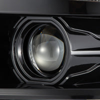14-15 Chevrolet Silverado PRO-Series Halogen Projector Headlights Alpha-Black - Backordered