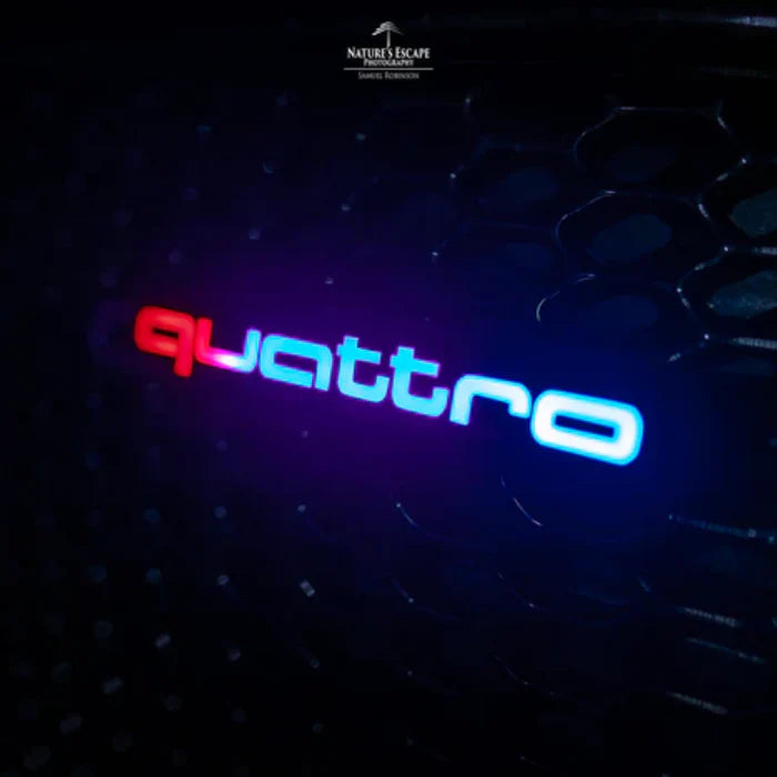 Quattro : Illuminated Multicolor Flow LED Badge | Lit Logos