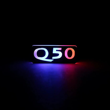 Q50 LED Emblem Badge: Multicolor Flow (2014-2024)