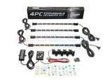 4pc 7 Color Expandable LED Interior Lighting Kit