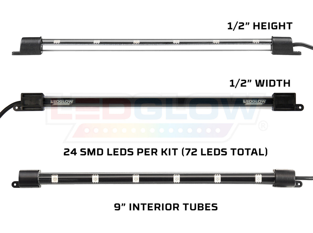 4pc 7 Color LED Interior Lighting Kit