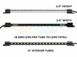 4pc Blue LED Interior Lighting Kit