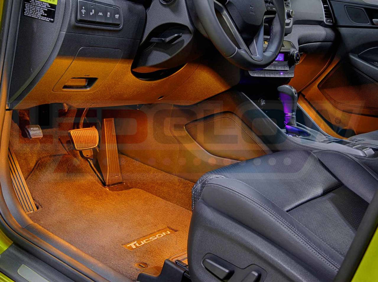 4pc Orange LED Interior Lighting Kit