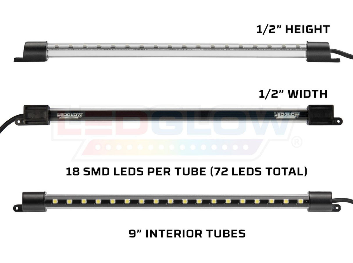 4pc White LED Interior Lighting Kit