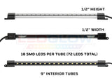 4pc White LED Interior Lighting Kit