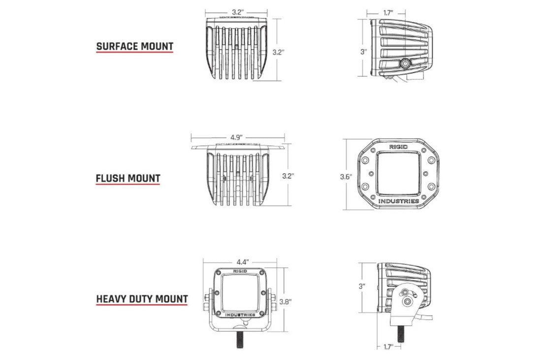 RIGID D-SERIES PRO LED LIGHT PODS