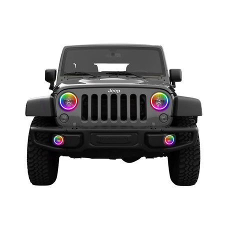 Jeep Wrangler JK Multicolor Halo Kit- Surface Mount Waterproof (2007-2017)
