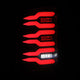 07-13 GMC Sierra LUXX-Series LED Tail Lights Black Red