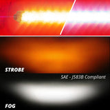 PRE-ORDER: 6"-10" Fog + Strobe LED Razor SAE Light Bar Add-on Without Switch+Wire