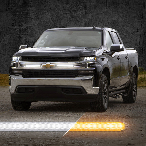 Universal Switchback LED Grill Light Bar | Animated Startup & Sequential Turn Signals