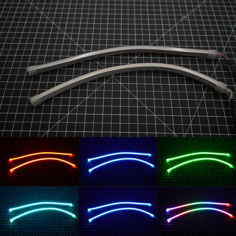 Universal Side Emitting Flexible DRL Diffused Strips | Multicolor