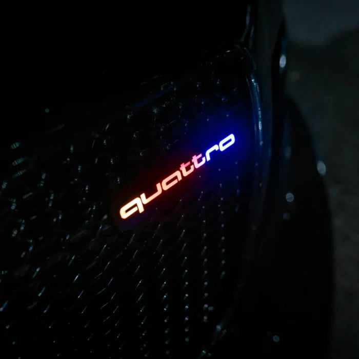 Quattro : Illuminated Multicolor Flow LED Badge | Lit Logos