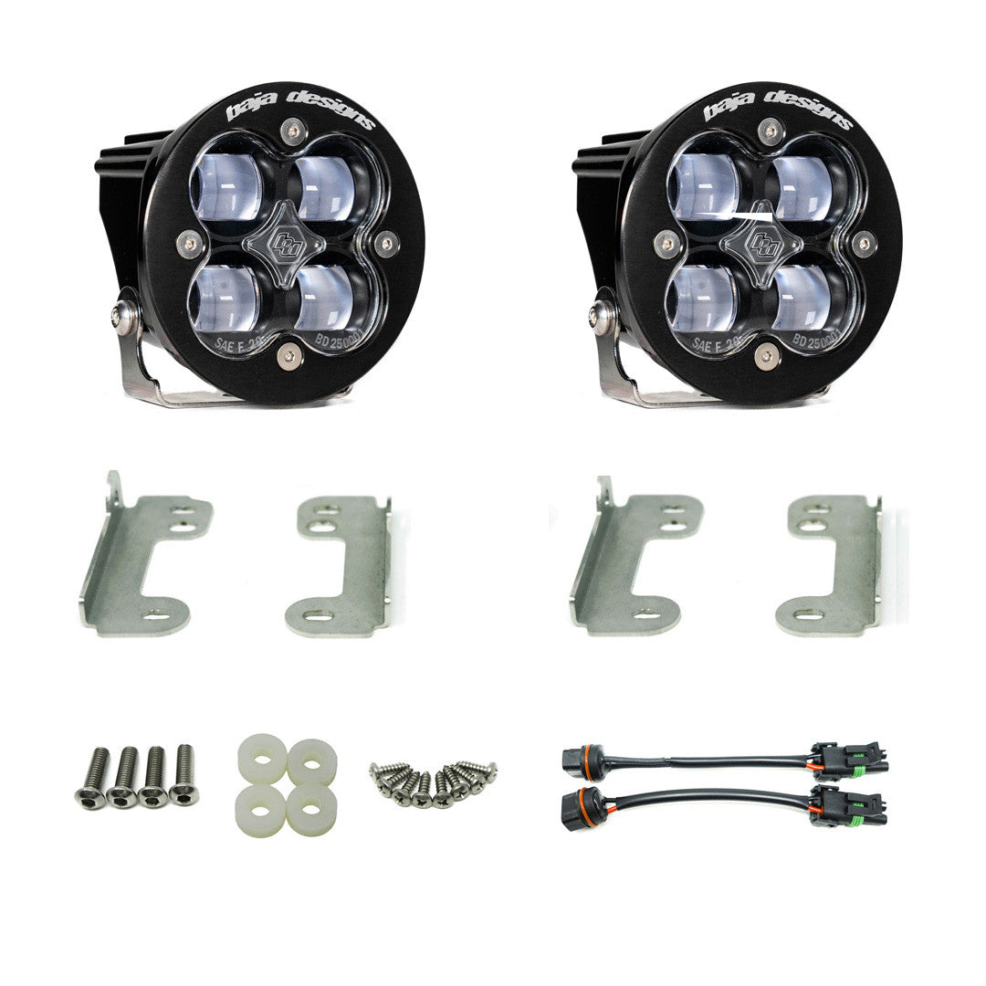 Jeep JK Squadron-R SAE Fog Pocket Light Kit - Jeep 2007-09 Wrangler JK; NOTE: w/ Standard OE Bumper