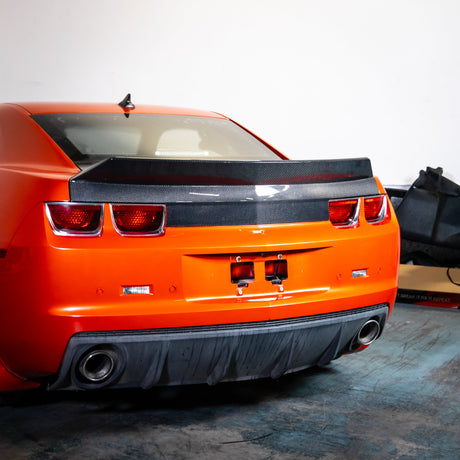 2010-2013 Camaro Type-X Double Sided Gloss Carbon Fiber Trunk W/ Integrated Spoiler