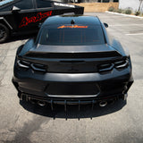 2016-2024 Camaro Type-X Double Sided Gloss Carbon Fiber Trunk W/ Integrated Spoiler