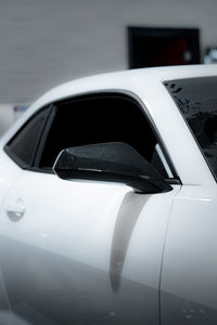 2010-2015 Chevy Camaro Carbon Fiber Mirror Caps Replacement Pair