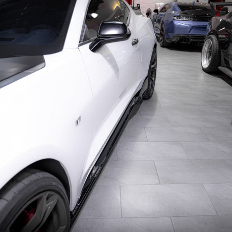 2016-2025 Chevy Camaro Evo Style Gloss Black Side Skirt Rockers SS/RS/LT