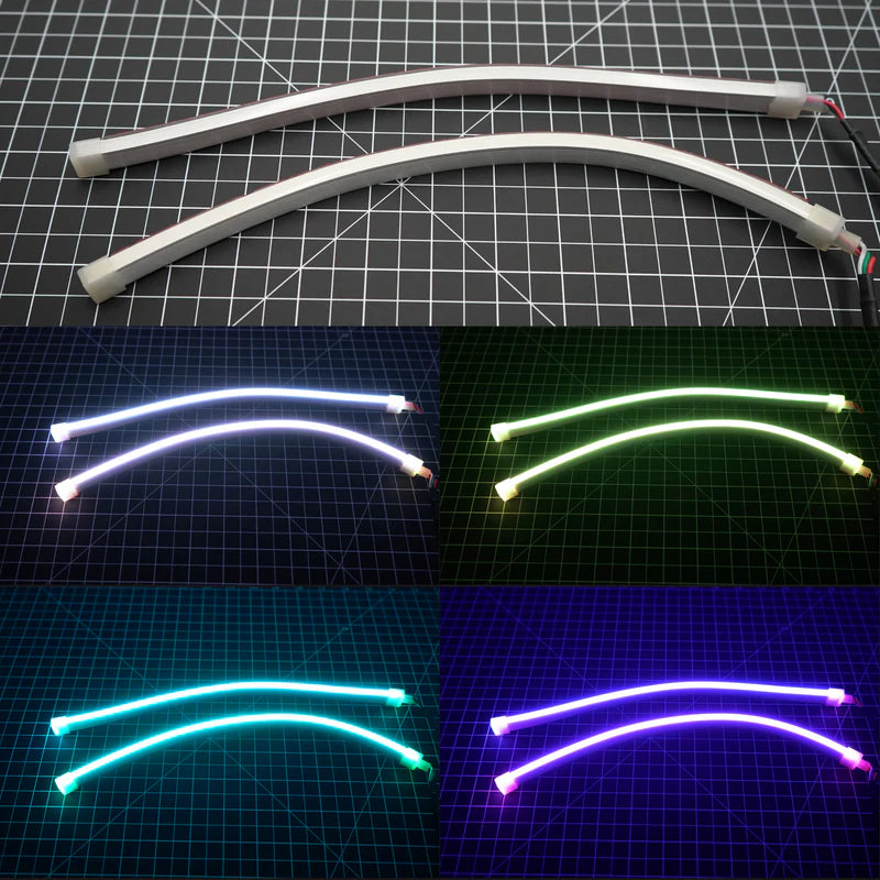 Universal Side Emitting Flexible DRL Diffused Strips | Multicolor