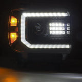 GMC Sierra: Multicolor Flow Series Alphablack Headlights (2014-2018) | Alpharex