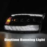 09-18 Ram Truck NOVA-Series LED Projector Headlights Jet Black - Backordered