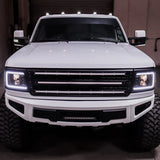 92-96 Ford F-Series/Bronco LUXX-Series LED Projector Headlights Chrome