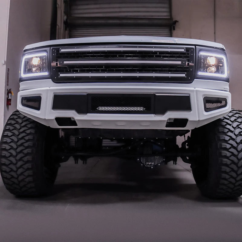 92-96 Ford F-Series/Bronco LUXX-Series LED Projector Headlights Chrome