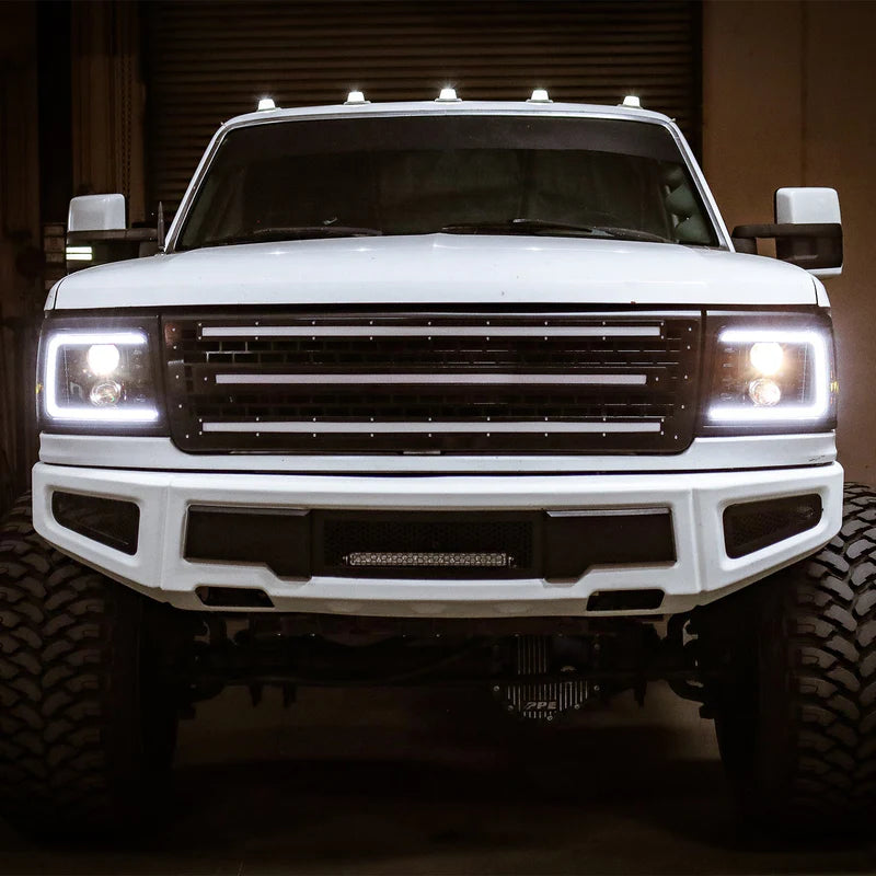 92-96 Ford F-Series/Bronco LUXX-Series LED Projector Headlights Chrome