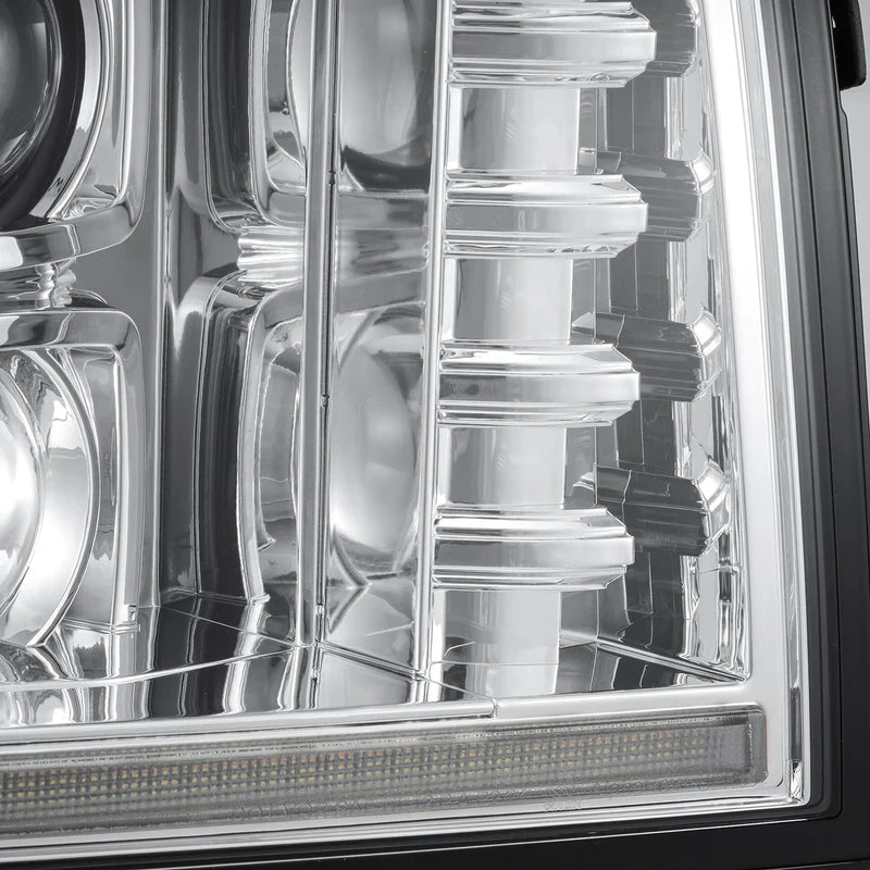 92-96 Ford F-Series/Bronco LUXX-Series LED Projector Headlights Chrome