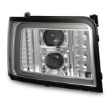92-96 Ford F-Series/Bronco LUXX-Series LED Projector Headlights Chrome