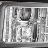 92-96 Ford F-Series/Bronco LUXX-Series LED Projector Headlights Chrome