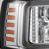 92-96 Ford F-Series/Bronco LUXX-Series LED Projector Headlights Chrome