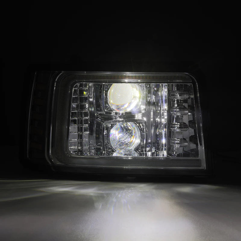 92-96 Ford F-Series/Bronco LUXX-Series LED Projector Headlights Chrome