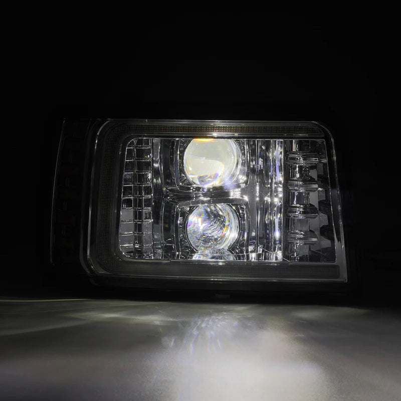 92-96 Ford F-Series/Bronco LUXX-Series LED Projector Headlights Chrome