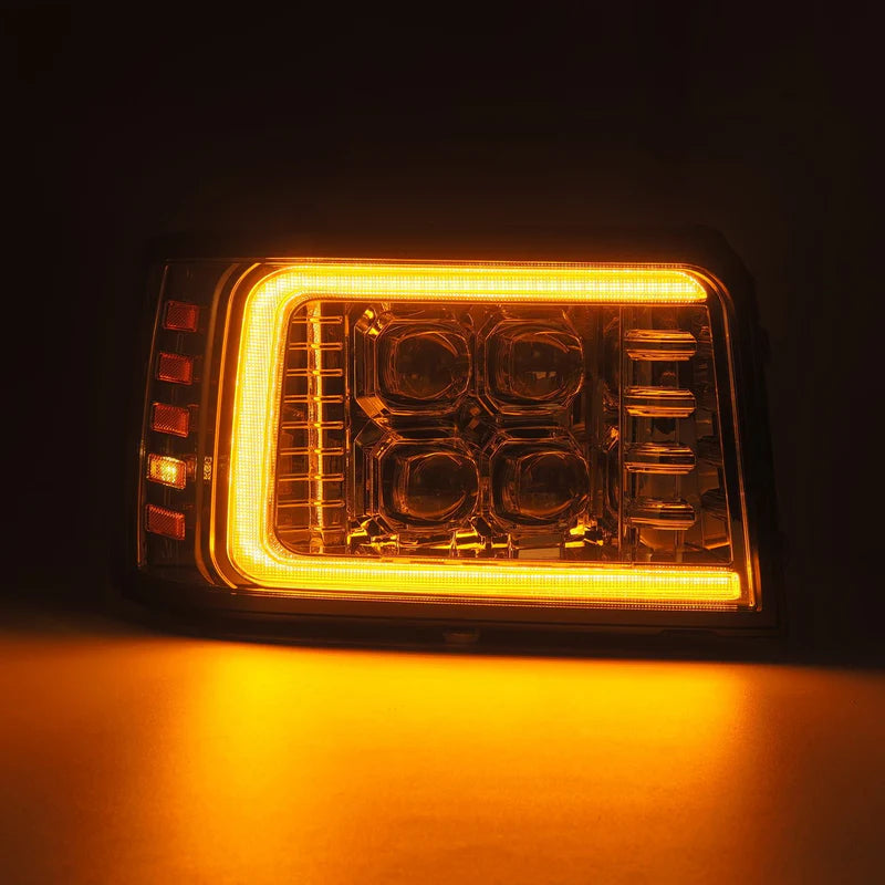 92-96 Ford F-Series/Bronco NOVA-Series LED Projector Headlights Chrome