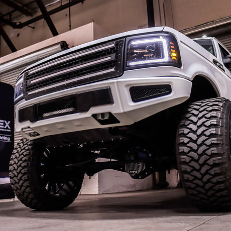 92-96 Ford F-Series/Bronco LUXX-Series LED Projector Headlights Black