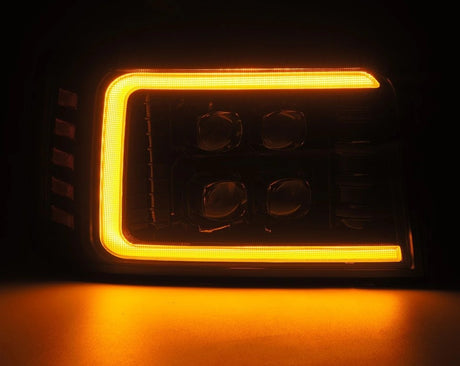 92-96 Ford F-Series/Bronco NOVA-Series LED Projector Headlights Alpha-Black