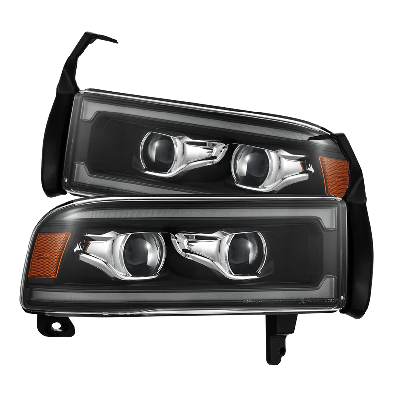 94-01 Dodge Ram 1500/94-02 Ram 2500/3500 LUXX-Series LED Headlights Black