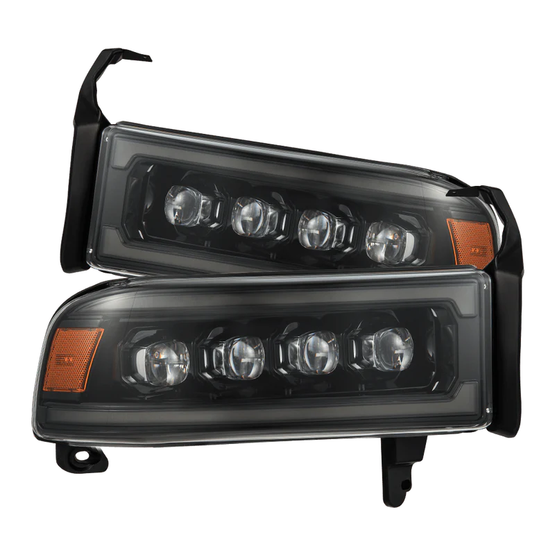 94-01 Dodge Ram 1500/94-02 Ram 2500/3500 NOVA-Series LED Headlights Alpha-Black