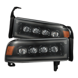 94-01 Dodge Ram 1500/94-02 Ram 2500/3500 NOVA-Series LED Headlights Alpha-Black