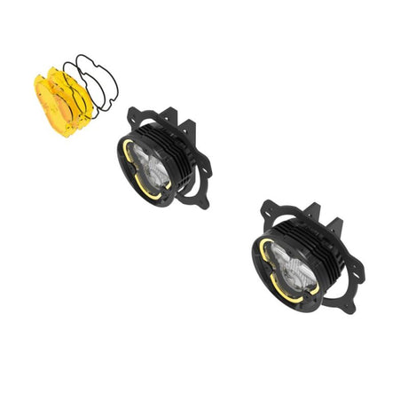 FLEX ERA® 3 Dual Mode SAE Fog LED Light Pods - 2-Light Master Kit - Jeep JK/JL/JT Plastic Bumpers
