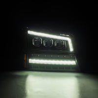 03-06 Chevrolet Silverado/02-06 Avalanche (without body cladding) NOVA-Series LED Projector Headlights Black