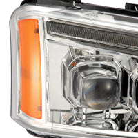 03-06 Chevrolet Silverado/02-06 Avalanche (without body cladding) NOVA-Series LED Projector Headlights Chrome