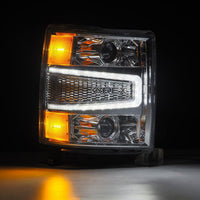 14-15 Chevrolet Silverado LUXX-Series LED Projector Headlights Chrome