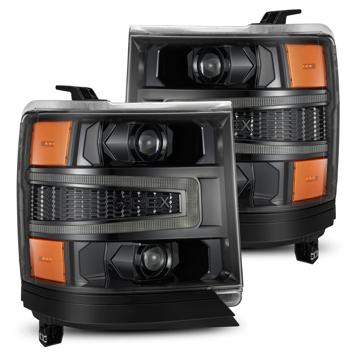 16-18 Chevrolet Silverado 1500 LUXX-Series LED Projector Headlights Alpha Black