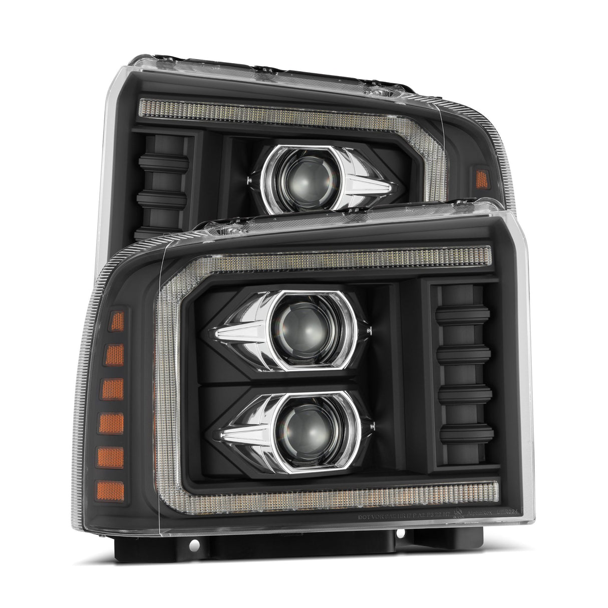 05-07 Ford Super Duty/Excursion PRO-Series Halogen Projector Headlights Black