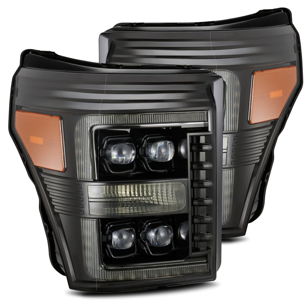 11-16 Ford Super Duty NOVA-Series LED Projector Headlights Alpha-Black - Backordered