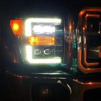 11-16 Ford Super Duty NOVA-Series LED Projector Headlights Black - Backordered