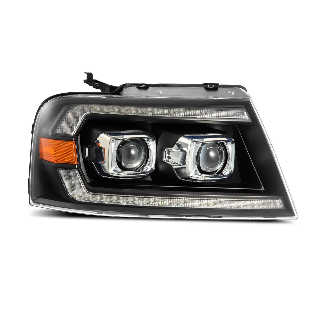 04-08 Ford F150 / 06-08 Lincoln Mark LT LUXX-Series LED Projector Headlights Black