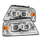 04-08 Ford F150 / 06-08 Lincoln Mark LT PRO-Series Halogen Projector Headlights Chrome