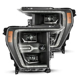 21-23 Ford F150 / 21-23 Ford F150 Raptor LUXX-Series LED Projector Headlights Alpha-Black